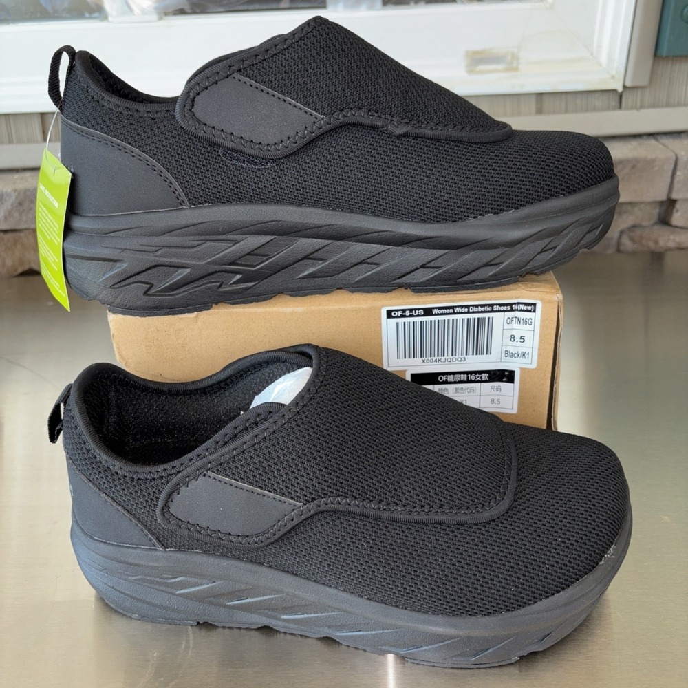 OrthoComfoot Womens Orthopedic Cushion Diabetic Wide Walking Shoes size 8.5 NIB